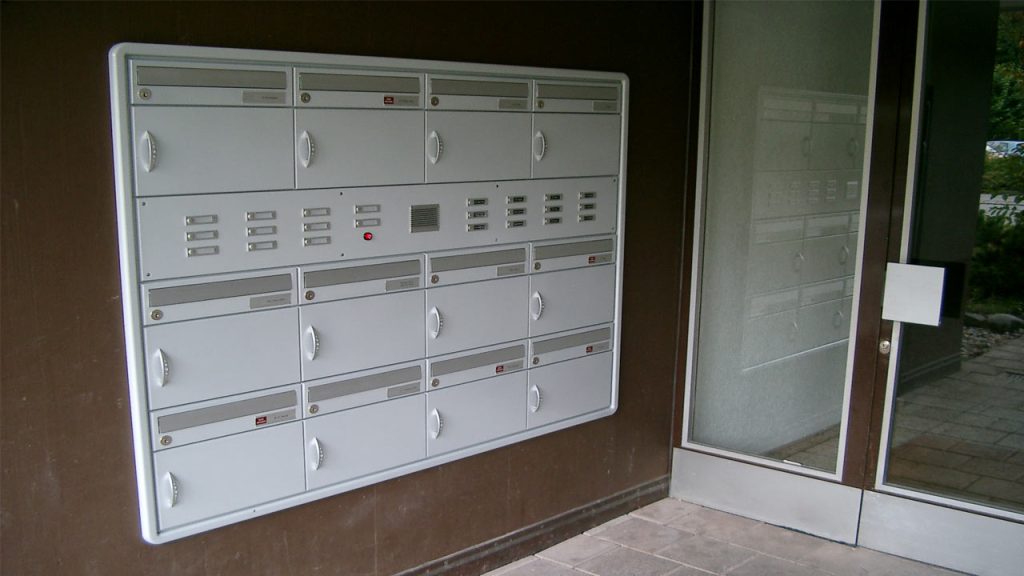 briefkasten mit 12 fächern wandeinbau mit sonnerie